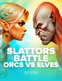 slattors battle orcs vs elves slot logo